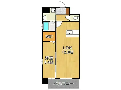 MUU.黒崎(1LDK/9階)の間取り写真