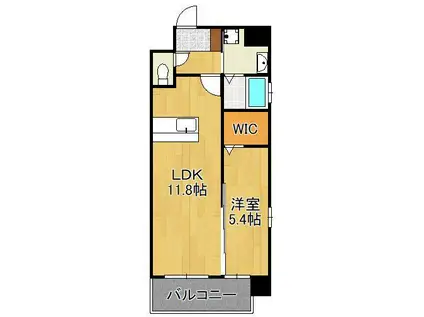 MUU.黒崎(1LDK/3階)の間取り写真