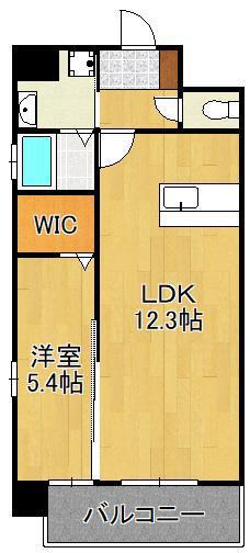 MUU.黒崎(1LDK/3階)の間取り写真