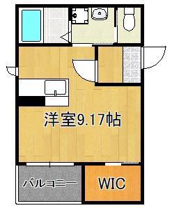 BRAVE BASE 陣原東(ワンルーム/3階)の間取り写真
