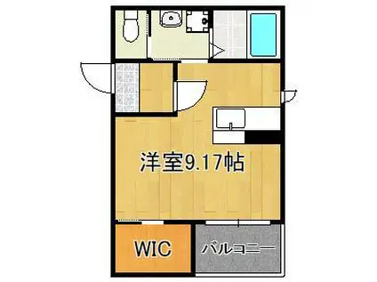 BRAVE BASE 陣原東(ワンルーム/3階)の間取り写真