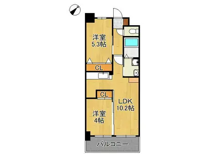 コンダクトレジデンスHIGUCHIMACHI(2LDK/7階)の間取り写真