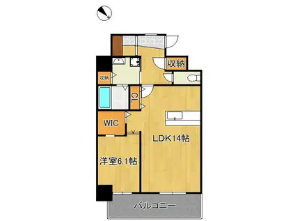 RISO CORE(1LDK/3階)の間取り写真