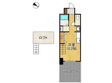 RISO CORE(ワンルーム/3階)の間取り写真