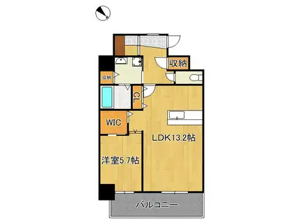 RISO CORE(1LDK/4階)の間取り写真