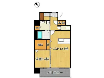 RISO CORE(1LDK/11階)の間取り写真