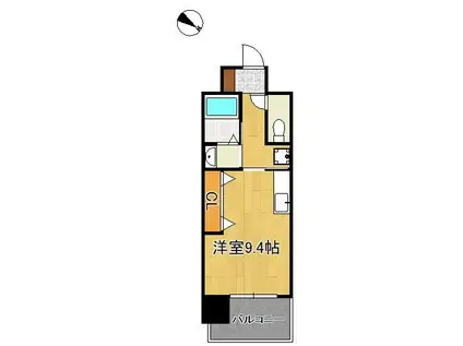 RISO CORE(ワンルーム/6階)の間取り写真