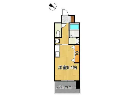 RISO CORE(ワンルーム/4階)の間取り写真