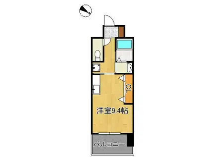RISO CORE(ワンルーム/6階)の間取り写真