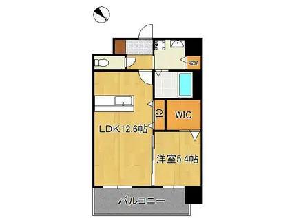 RISO CORE(1LDK/12階)の間取り写真