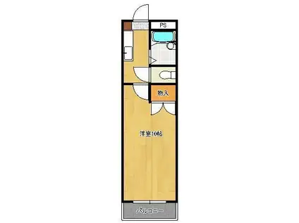 ロイヤルアミューズ(1K/10階)の間取り写真