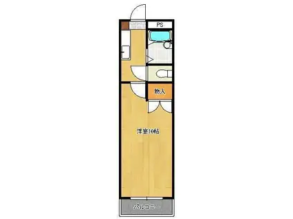 ロイヤルアミューズ(1K/2階)の間取り写真