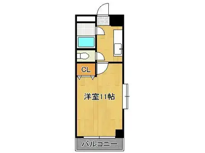 ロイヤルアミューズ(1K/5階)の間取り写真