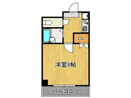 オグラMシミズ(1K/5階)の間取り写真