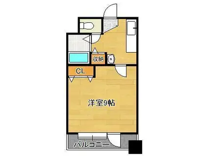 ニューサンリバー8番館(1K/13階)の間取り写真