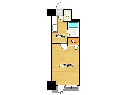 アルゴヴィラージュ八幡駅前(1K/2階)の間取り写真