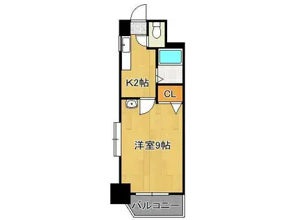 アルゴヴィラージュ八幡駅前(1K/6階)の間取り写真