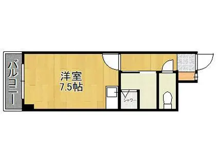 第14共立ビル(ワンルーム/2階)の間取り写真