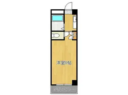 キャッスルココマリオン(ワンルーム/6階)の間取り写真