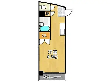 NO.13ラ・リージェンシー(ワンルーム/5階)の間取り写真