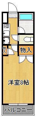 シティルーム境川(1K/1階)の間取り写真