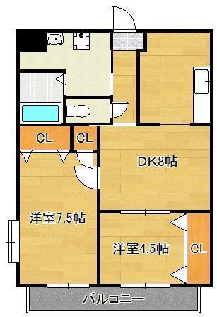 CHEZ ANGE21(2DK/6階)の間取り写真