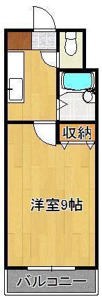 ロイヤルブリッジ(1K/11階)の間取り写真