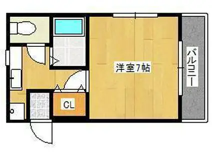 セレッサ桜通(1K/1階)の間取り写真