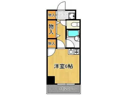 アクアコート八幡(ワンルーム/3階)の間取り写真