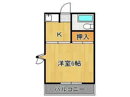 ONE FLAT GION (1K/3階)の間取り写真