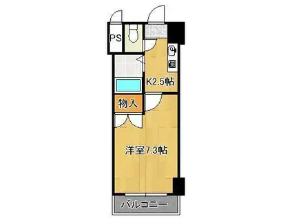 アリビオ八幡(1K/7階)の間取り写真
