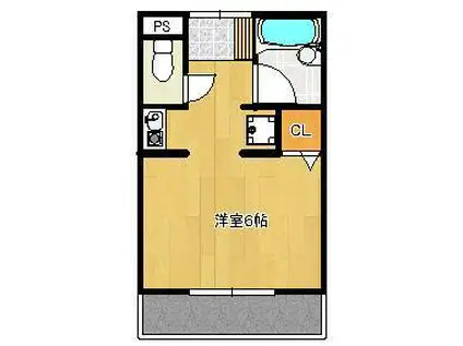 グリーンビルナカムラ(ワンルーム/3階)の間取り写真