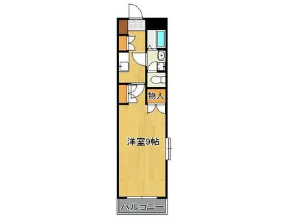 シャルマン・ステューディオⅡ(1K/1階)の間取り写真