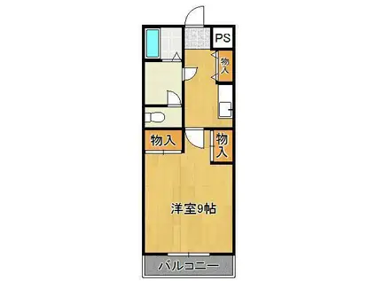 シャルマン・ステューディオⅡ(1K/5階)の間取り写真