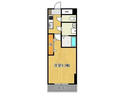 サンシャイン戸畑(1K/1階)の間取り写真
