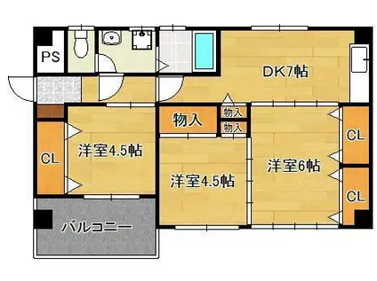 ル・ポールマンション(3DK/5階)の間取り写真