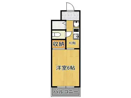 コラソン1000吉田ビル(1K/1階)の間取り写真