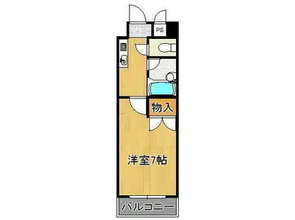 トーケン設計戸畑駅前Ⅰ(1K/3階)の間取り写真