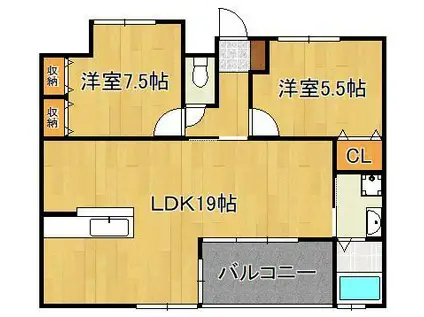 J5・STAGE1(2LDK/4階)の間取り写真