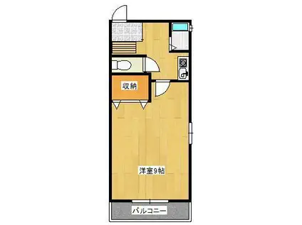 秀レジデンス(1K/2階)の間取り写真