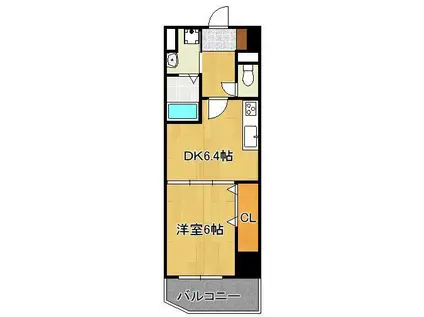 COMFORT SQUARE・LUXE(1DK/9階)の間取り写真