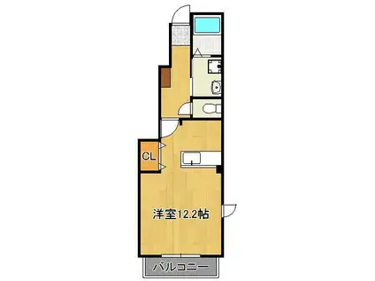 サン・リヴェール(ワンルーム/1階)の間取り写真