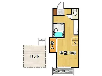 シティベール八王寺(ワンルーム/1階)の間取り写真