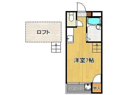 サンジュエリー大宮(ワンルーム/2階)の間取り写真