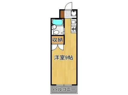 PLイースト枝光(ワンルーム/4階)の間取り写真