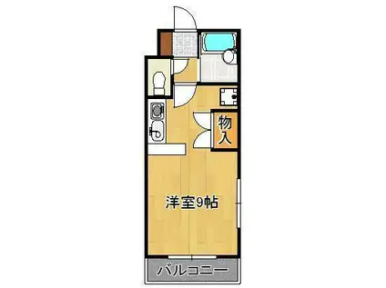 ジュネス天籟(ワンルーム/3階)の間取り写真