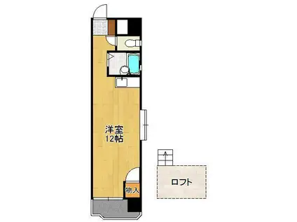 ジュネス戸畑駅前(ワンルーム/4階)の間取り写真