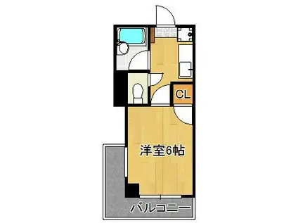 シャトレ白川町(1K/8階)の間取り写真