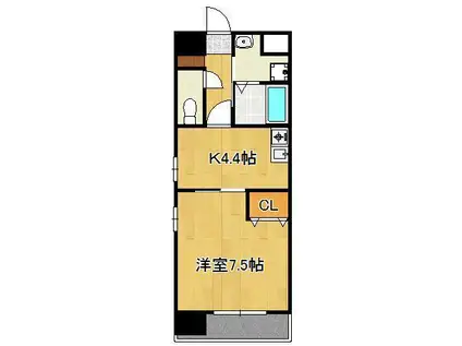 NOVA NEXUS(1K/4階)の間取り写真