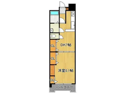 シャルマン・エルディオⅠ(1DK/4階)の間取り写真